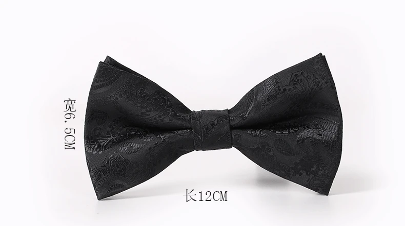 

Linbaiway Men's Bow Tie Paisley Floral Jacquard Women Bowtie Business Wedding Bowknot Bow Ties for Groom Accessories Custom Logo