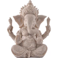 ganesha buddha statue sandstone elephant home decor ornaments crafts handmade