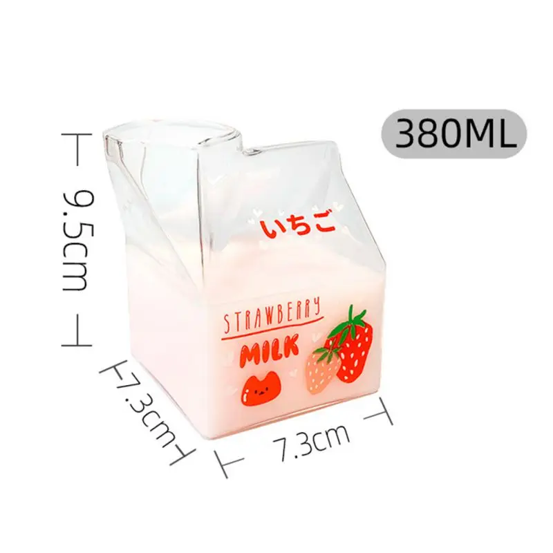 380 мл стакан для молока в картонной коробке креативный мини-кувшин стеклянная