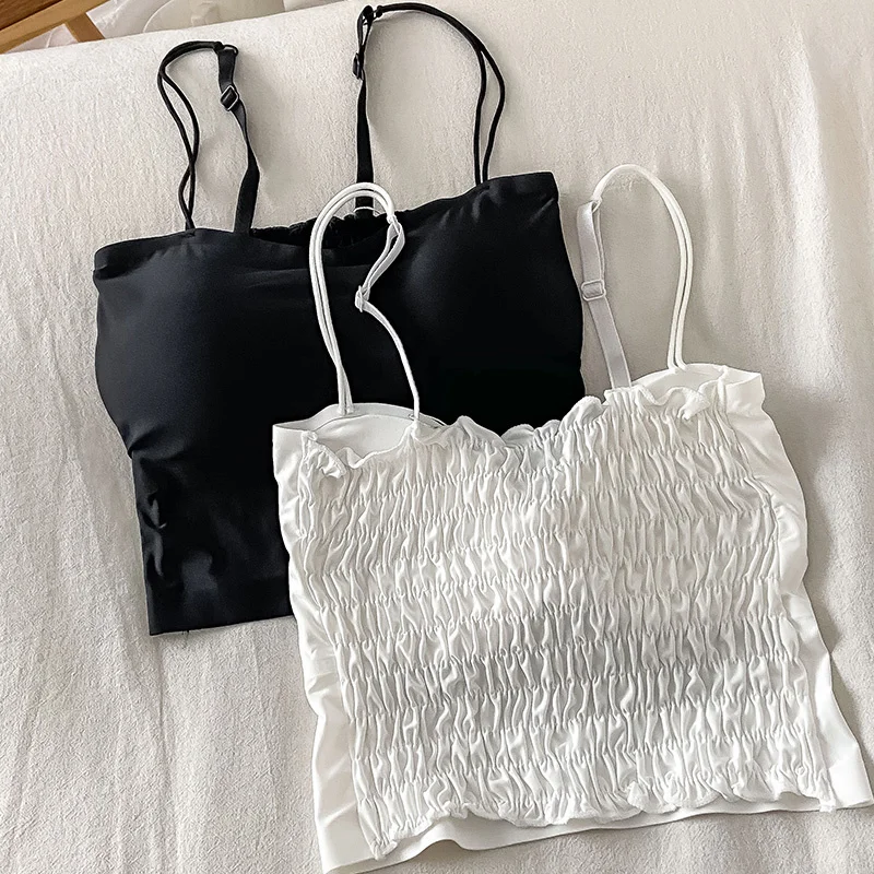 

Back Top Full Coverage Small Sling Vest Female One-Piece up Underwear Bra Underwear Rac