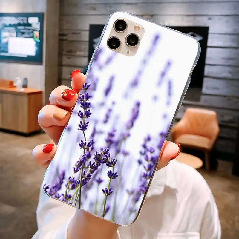 Милый чехол для телефона с акварельным цветком одуванчиком лотосом лавандой IphoneX
