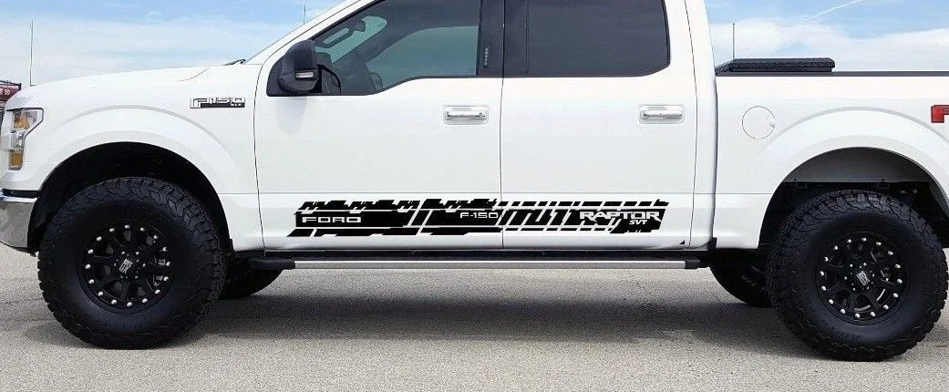 

For 1Set/2pcs Ford F-150 Raptor custom graphics side stripe decal sticker kit for 2015-2016 Car styling