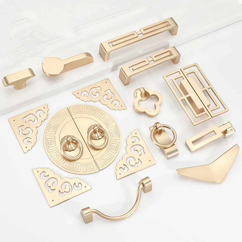 

Gold Cabinet Knobs and Handles Luxury Kitchen Cupboard Door Pulls European Drawer Furniture Golden Handle Hardware
