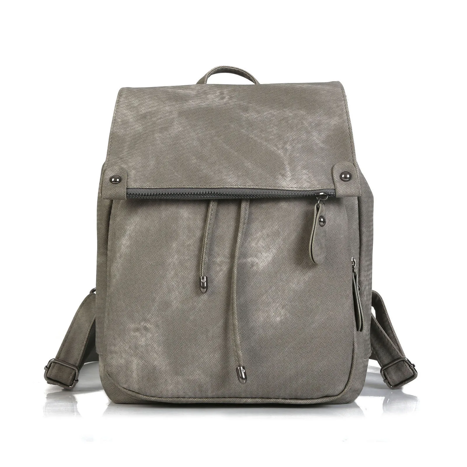 

2021 Popular Women's Solid Color Backpack, High Quality PU, Large Capacity, Stylish Appearance, Four Colors Available