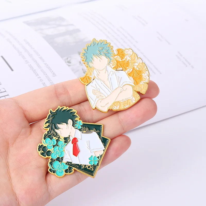 Металлический значок Boku No My Hero академия Todoroki Shoto Bakugou брошь из сплава реквизит
