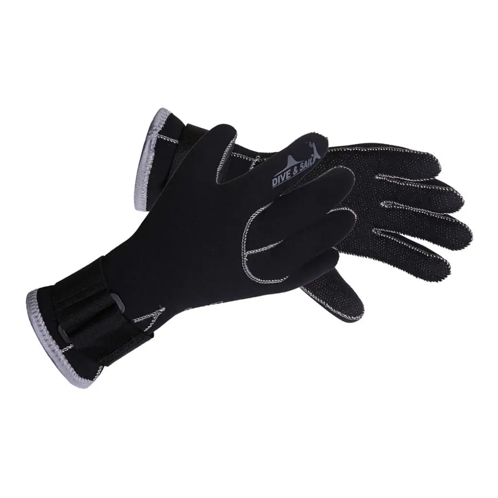 

3mm Neoprene Diving Gloves Anti- Dive Wetsuit Glove with Long Wrist Strap