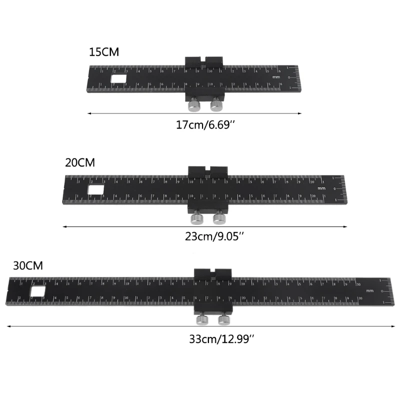 

Precision Pocket Ruler Woodworking by Clear Style | Inch and Metric Indicators Professional Woodworking T Track Ruler