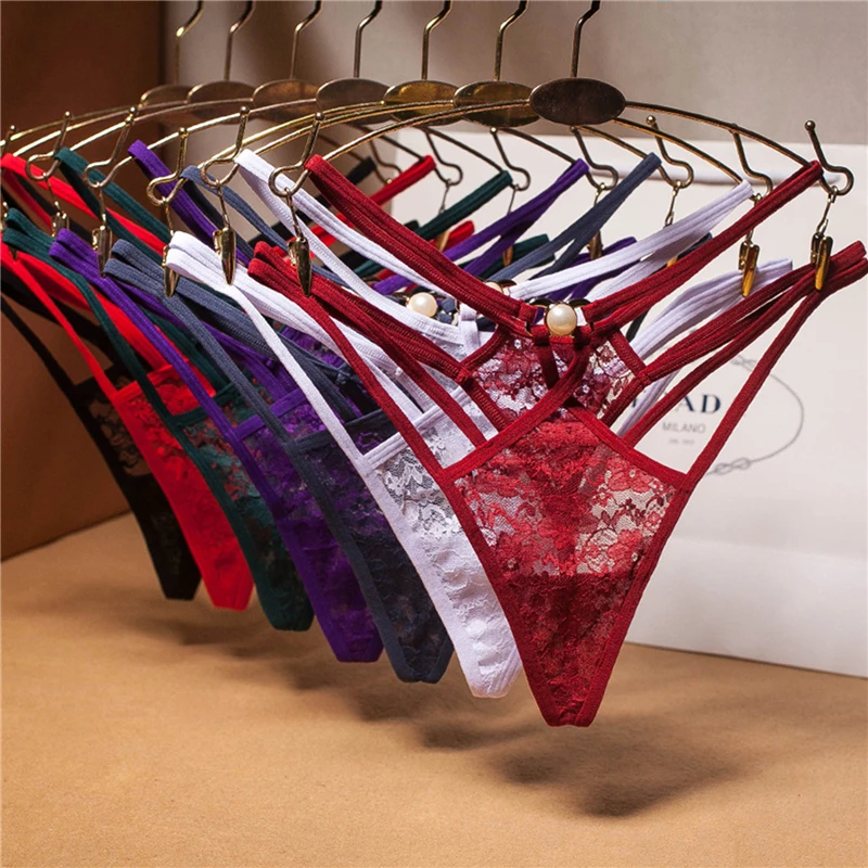 

Hot Panties G-String Sexy Embroidered Mesh Yarn Ladies Thongs Transparent Perspective Female New Fashion Erotic Underwear