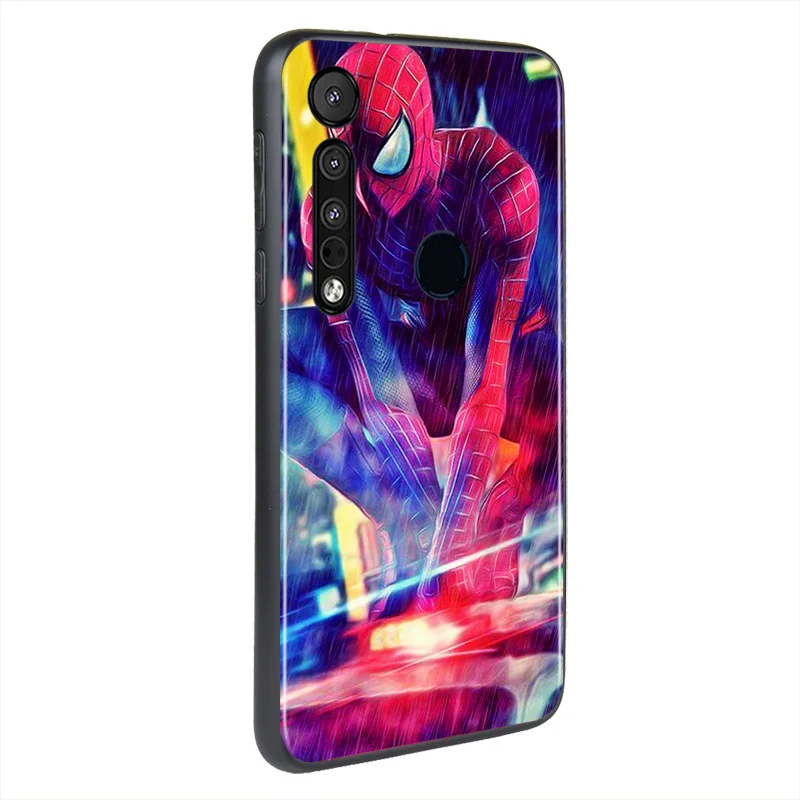 

Marvel Avengers Super Hero Spider-Man For Motorola G9 G8 G Stylus Power One Fusion Hyper Edge E7 E6 Plus Play Black Phone Case