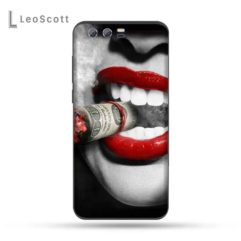 

Hot red lips aesthetics girl art Phone Case For Huawei Honor view 7a5.45inch 7c5.7inch 8x 8a 8c 9 9x 10 20 10i 20i lite pro