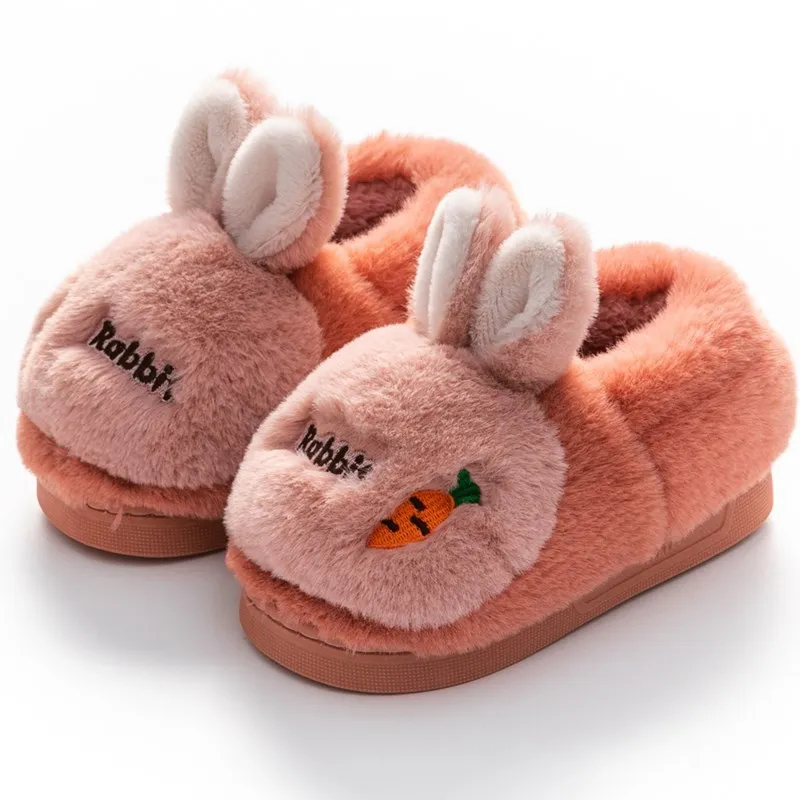 

2020 Autumn and Winter New Cute Cartoon Men and Women Adult Children Parent-child Cotton Slippers Warm Home Shoes