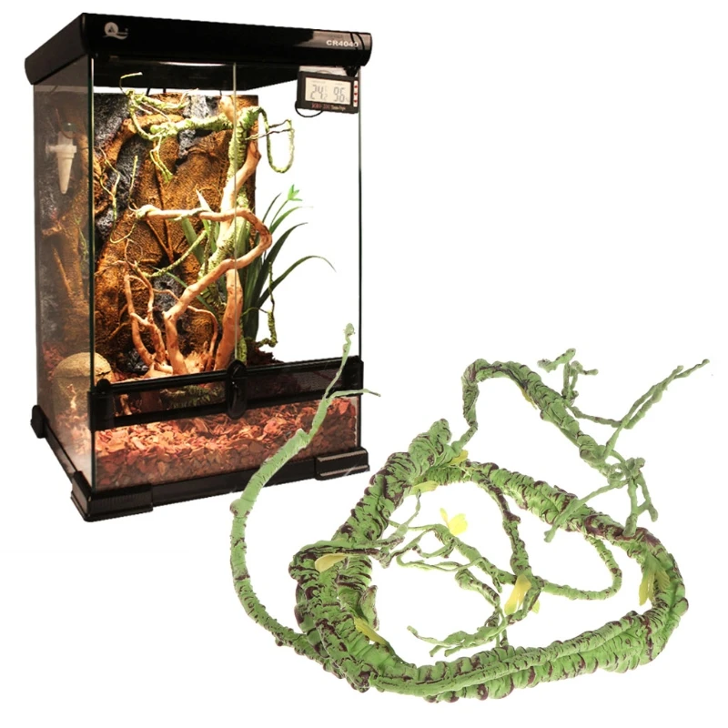 Artificial Rattan Reptile Box Case Decoration Lizard Green Plants Jungle Habitat | Дом и сад