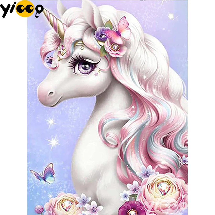 

Full Square/Round Diamond Embroidery Unicorn Baby 5D Diamond Painting Rhinestone Mosaic Home Decor Gift AX3045