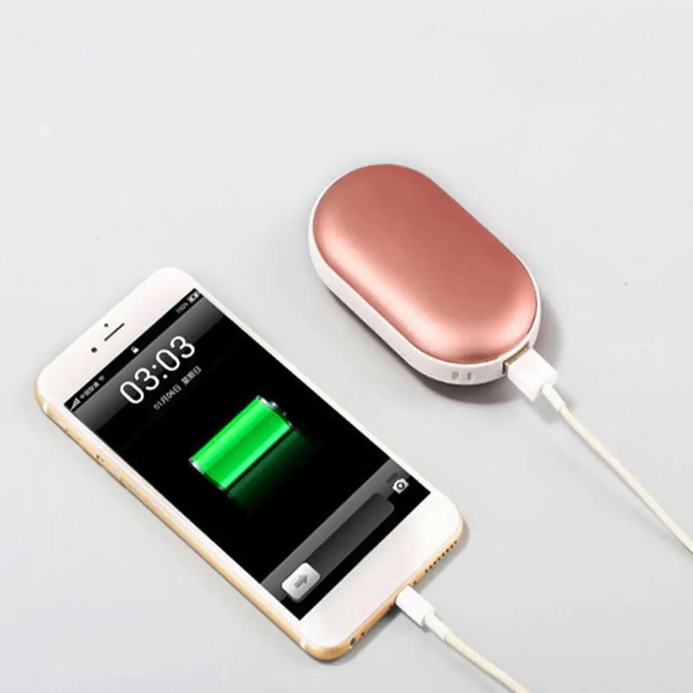 Портативные мини-грелки для рук Lucky Cobblestone USB power Bank перезаряжаемая грелка для рук для холодной зимы