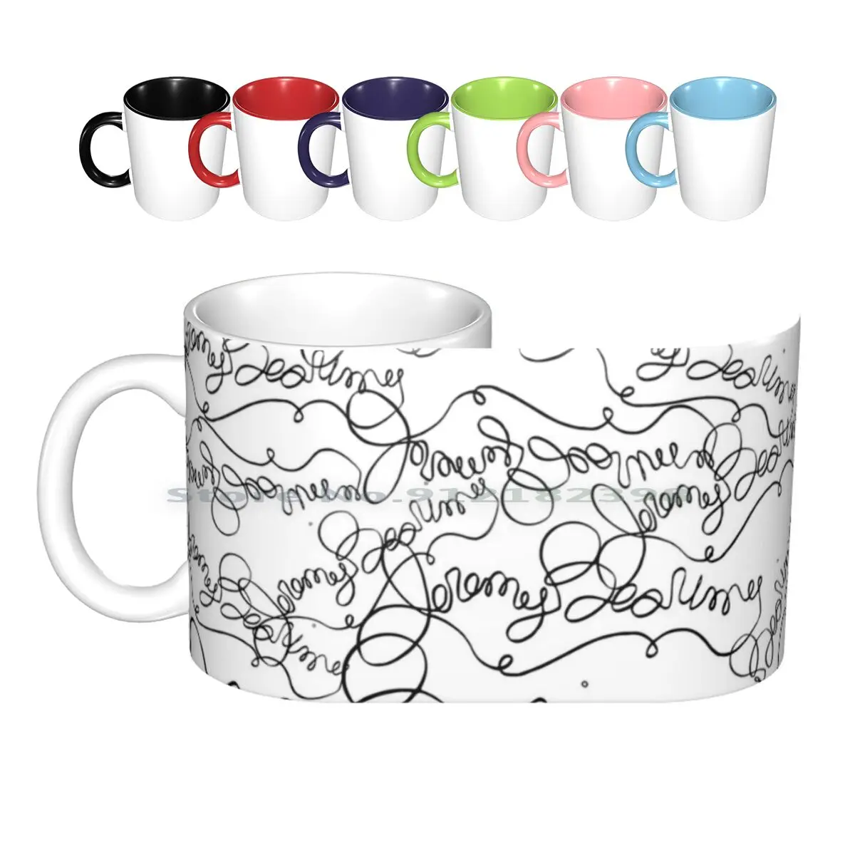 

Jeremy Bearimy Pattern , The Good Place Ceramic Mugs Coffee Cups Milk Tea Mug Jeremy Bearimy Holy Motherforking Balls