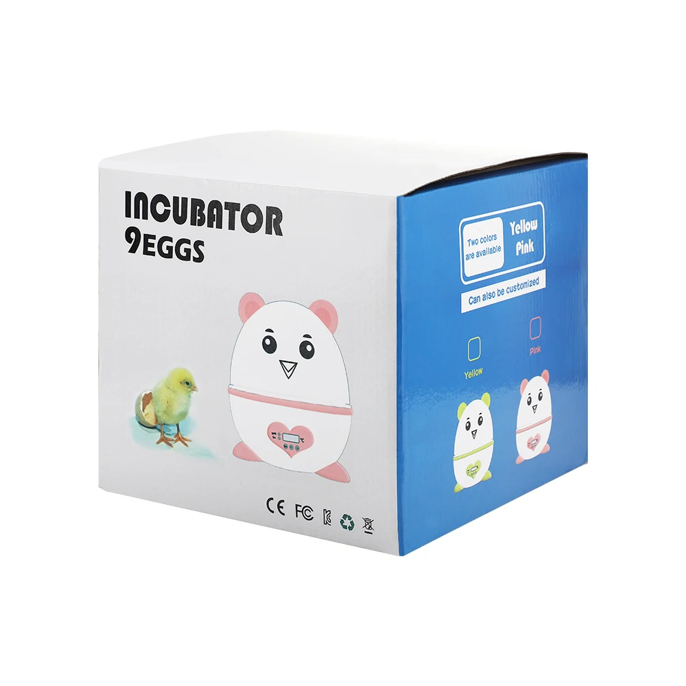 

Mini 9 Egg Incubator Poultry Incubator Household Mini Hatcher For Chicken Duck Bird Egg Smart Temperature Control Incubator