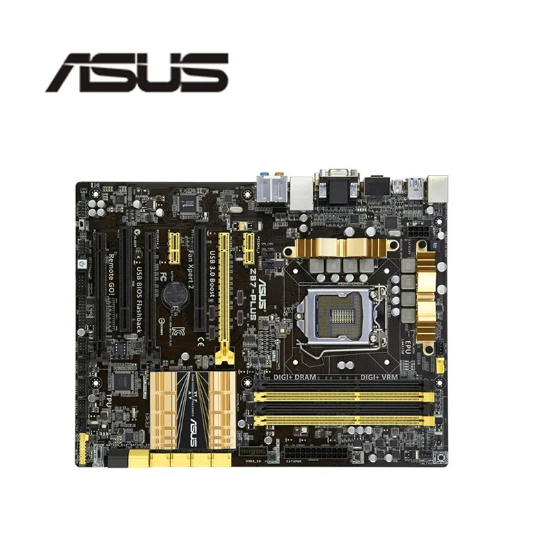 Для Asus Z87 PLUS материнская плата Z87M LGA 1150 для Core i7 i5 i3 DDR3 SATA3 USB3.0 оригинальная б/у