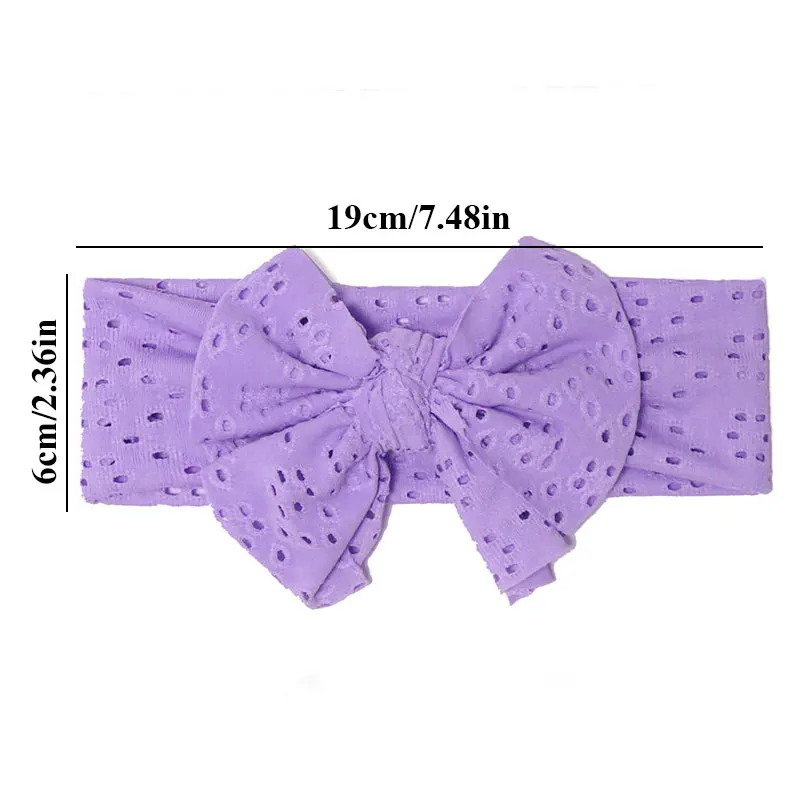

Big Ruffle Bow Nylon Headband Wide Baby Turban Super Soft Chiffon Handmade Knotted Infant Headwrap One Size Fits All