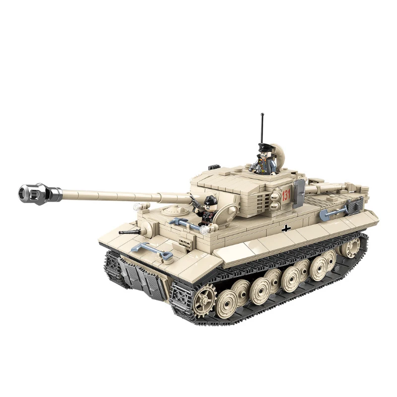 

1018pcs TIGER 131 Military Tank Building Blocks WW2 Heavy Tanks Bricks Set Weapons Soldiers Models Kids DIY Toys Children Gifts