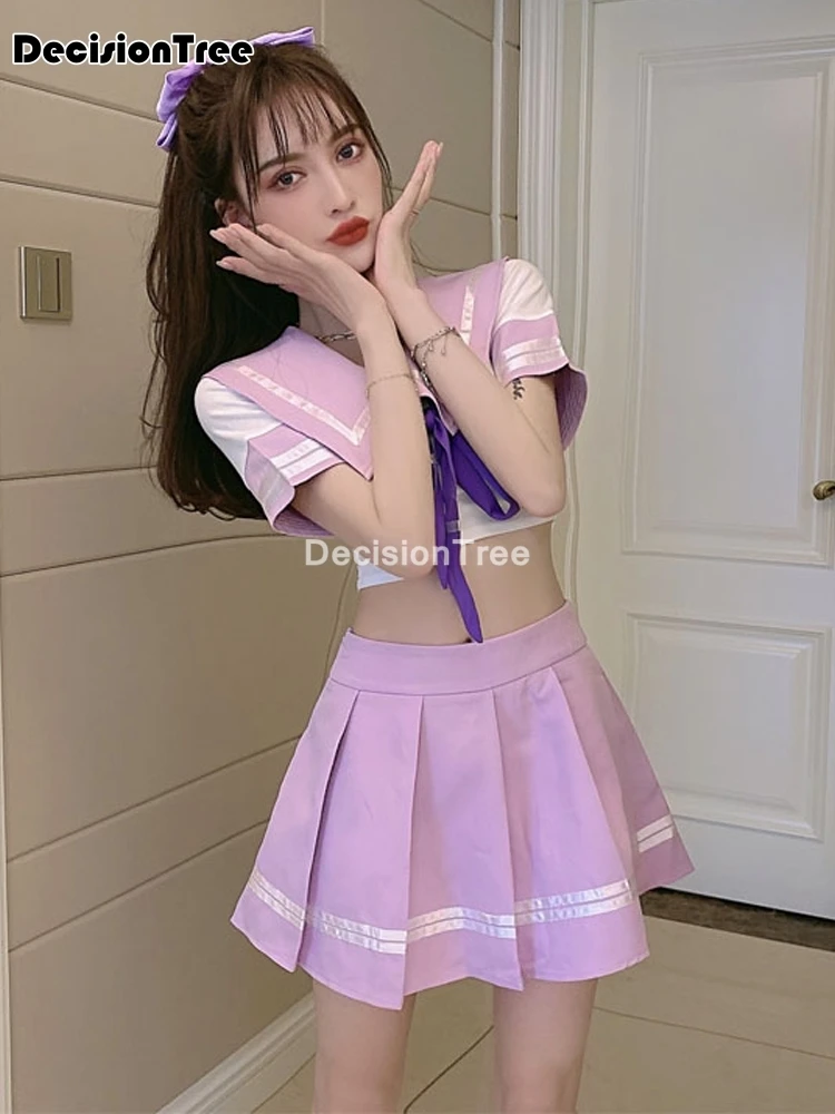 

2022 japanese school uniforms anime sailor suit tops+tie+skirt jk students clothes for girl short sleeve japanese school uniform