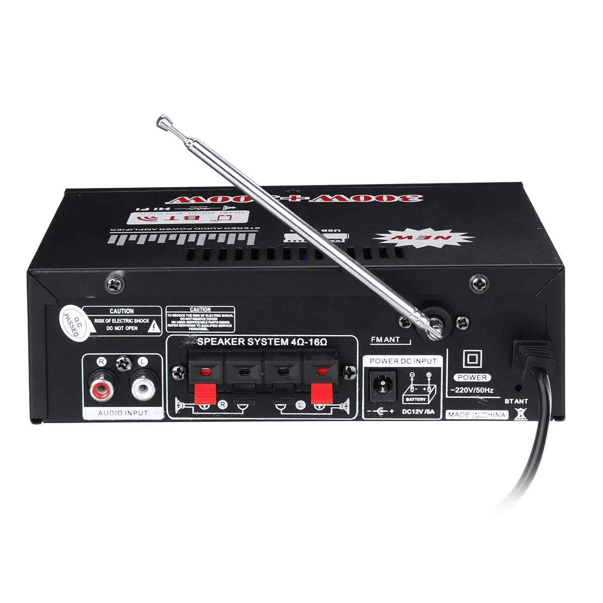 Золотой DC12V/AC220V 600W Автомобильный усилитель bluetooth цифровой аудио усилитель мощности стерео домашний кинотеатр усилители USB FM MP3 плеер