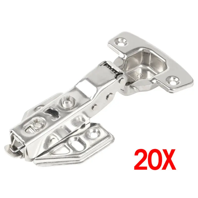 

20X Self Closing Cabinet Hinge Face Frame 1/2 Overlay Soft Close Cupboard Hinge