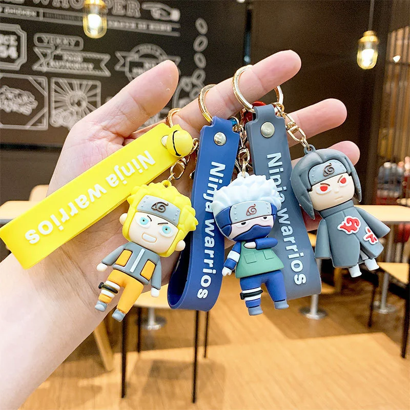 akatsuki itachi keychain anime accessories narutos figure phone chain work id card bag lanyard cartoon doll women jewelry gift free global shipping