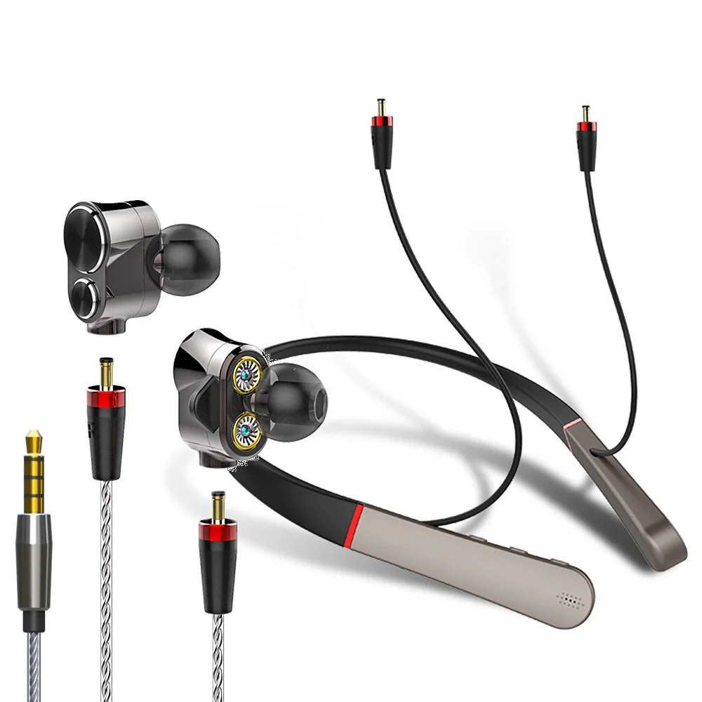 Best Hi Res سماعة بلوتوث مراقب سماعة مع مايكروفون ستوديو سماعة مدمج تخزين لاسلكي واقي أذن رياضي داخل الأذن DJ سماعة