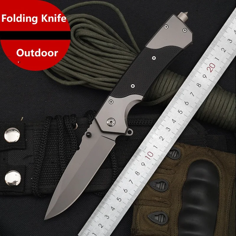 Складной нож для кемпинга на природе инструменты выживания Ручка G10 лезвие 5Cr13