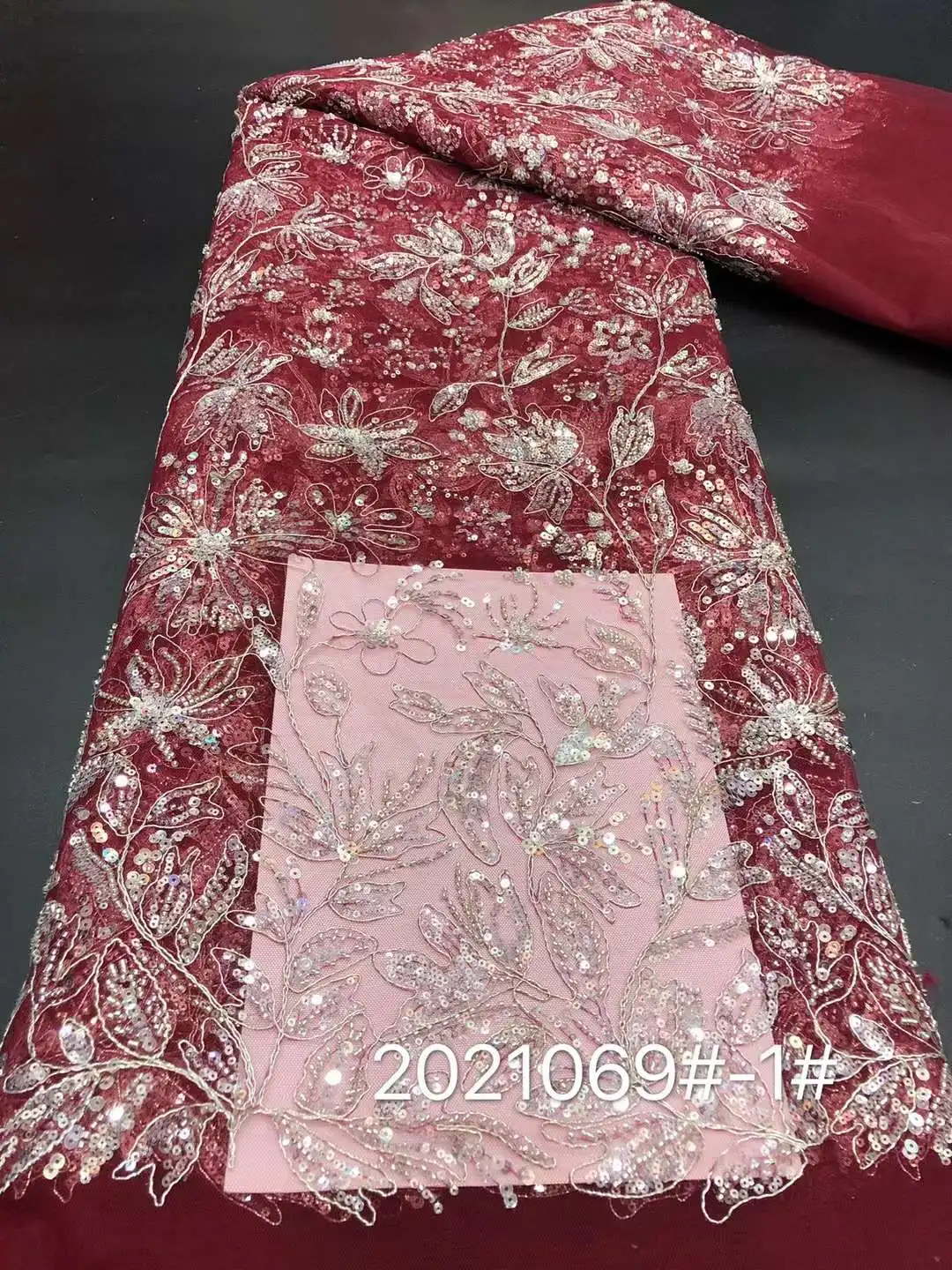 

Высококачественная ткань из бисера, французское Тюлевое Сетчатое кружево/вышивка бисером, африканская кружевная ткань для вечерних платьев, свадебного платья Вечерние