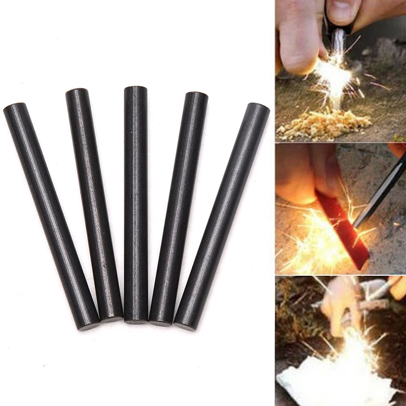 

6*60mm Outdoor Flint Fire Starter Lighter Magnesium Rod Camping Survival Tool