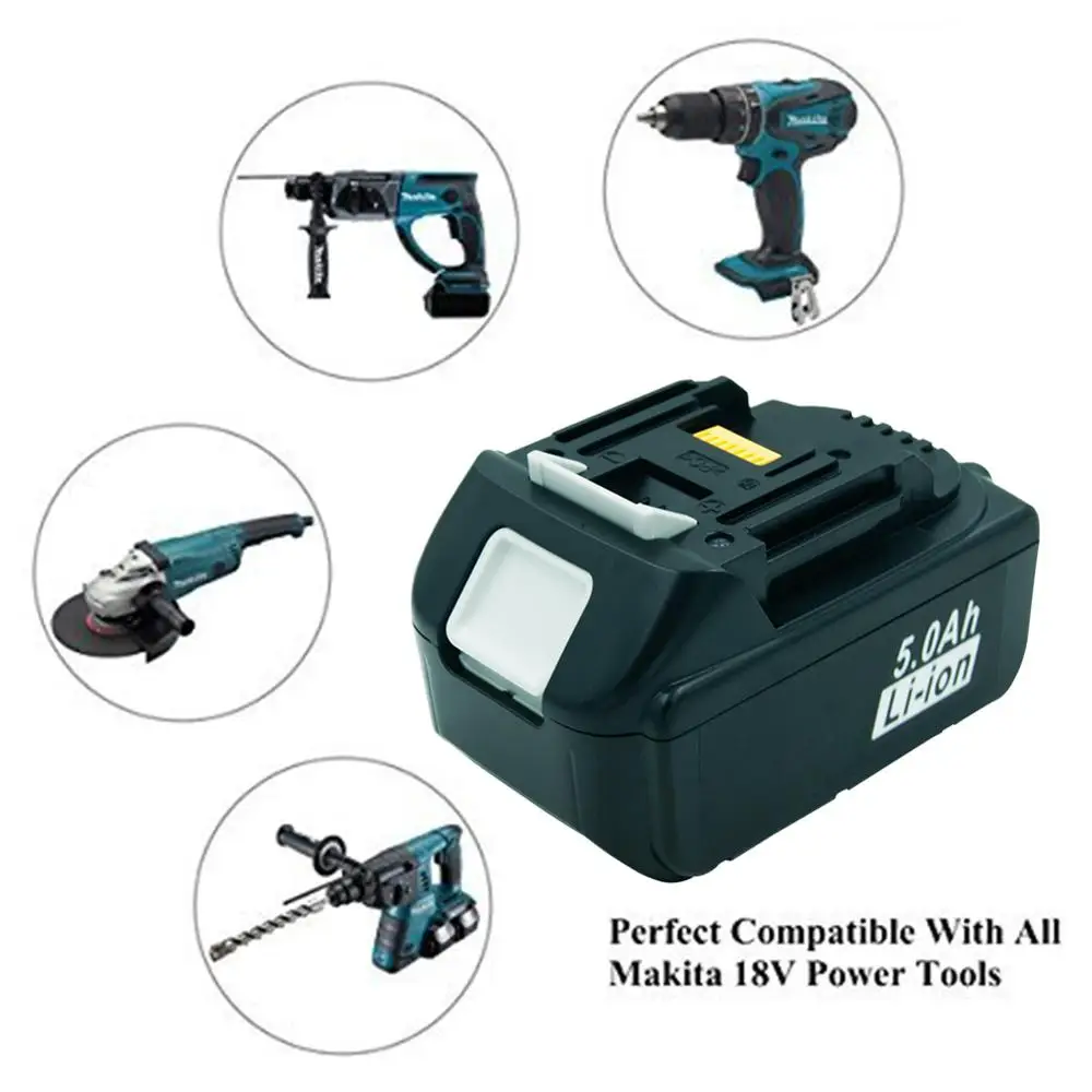 Новая замена 18В 5.0Ah Батарея с Светодиодный индикатор для Makita LXT литий-ионный Мощность инструменты 194205-3 BL1830 BL1850 BL1840