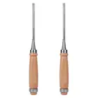 Плоское долото, столярные инструменты, деревянная ручка, прочный деревообрабатывающий аксессуар Cr-V 6 мм, деревообрабатывающая хромованадиевая сталь, 2 шт.