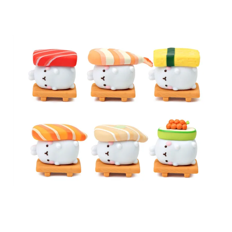 

Korean Genuine Molang The Wave of Trabbit Blind Box Cute Girl Heart Gift Tide Handmade Model Popular Anime Figure Home Decor