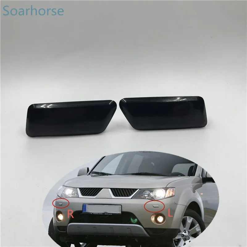 

Soarhorse For Mitsubishi Outlander XL 2006-2010 front bumper Headlight washer spray nozzle cover Headlamp washer Jet cap