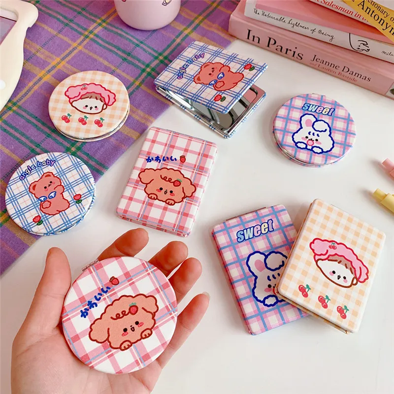 SW 1 шт. милый кролик медведь портативное зеркало для макияжа круглое