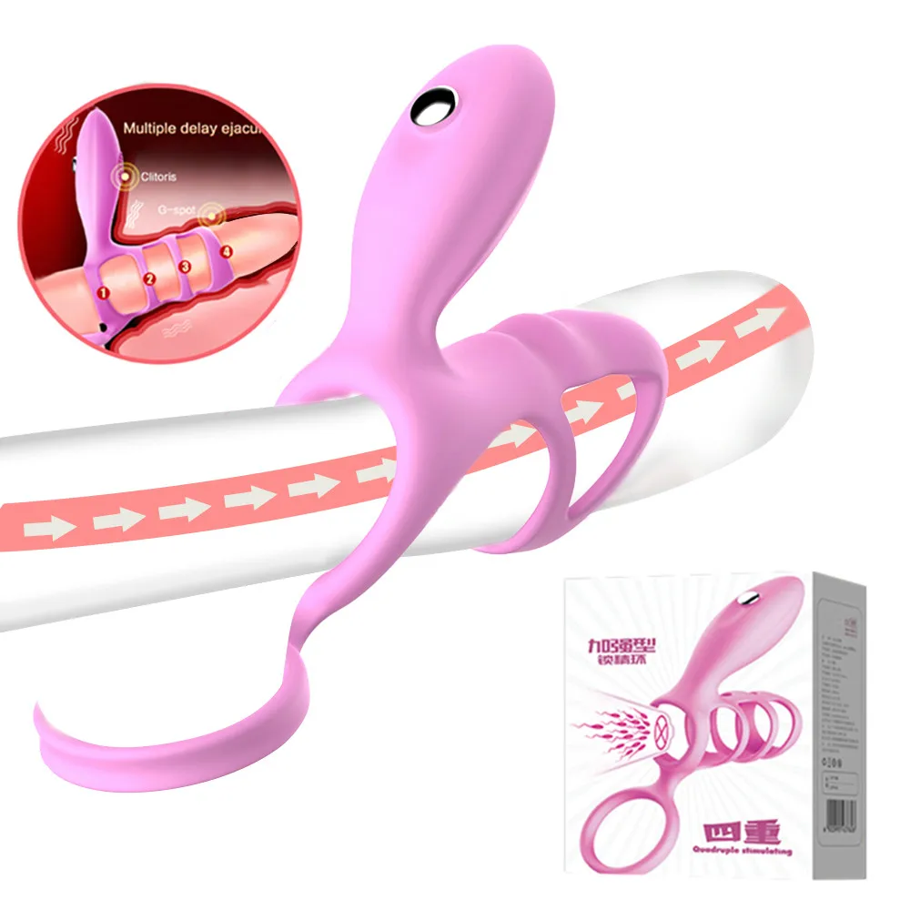 Мужской пенис вибрирующее кольцо мастурбатор Стимулятор клитора для пениса с