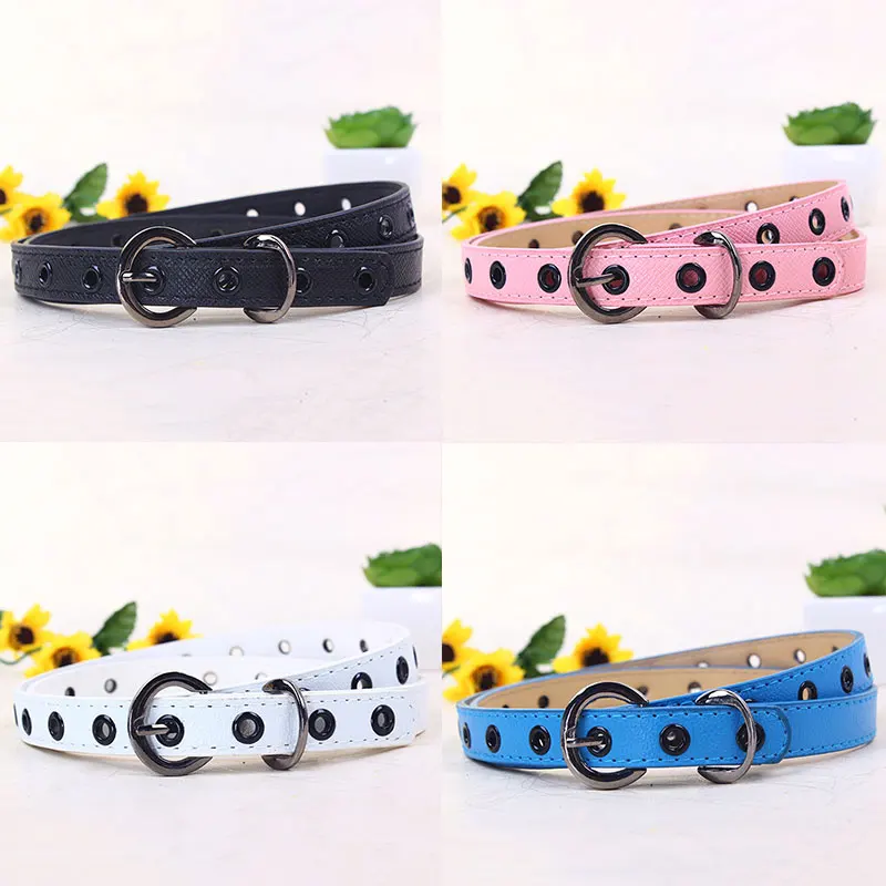 

PU leather Leisure Waist Strap Belt Alloy Buckle Children Belt New Classic Boys Girls Waist Belt Kids Candy Color Waistband