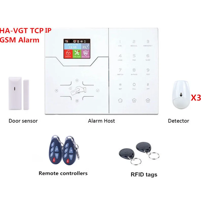 Голосовая сигнализация RJ45 TCP IP с французским текстом и меню GSM Smart домашняя