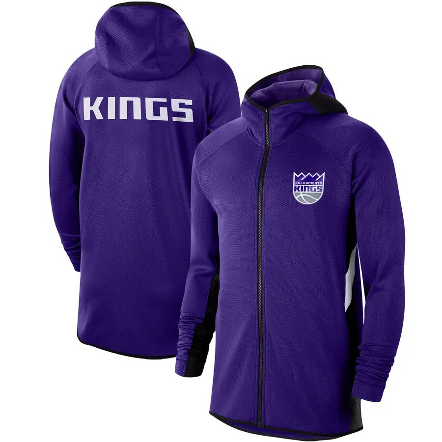 

Men Sacramento Purple Authentic Kings Showtime Therma Flex Performance Full-Zip Hoodie
