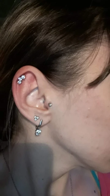Серьги с кристаллом из циркона 16G Медицинская сталь Хрящ Уха Пирсинг для пупка Штанга пирсинг уха верхняя Лабрет, украшения для пирсинга