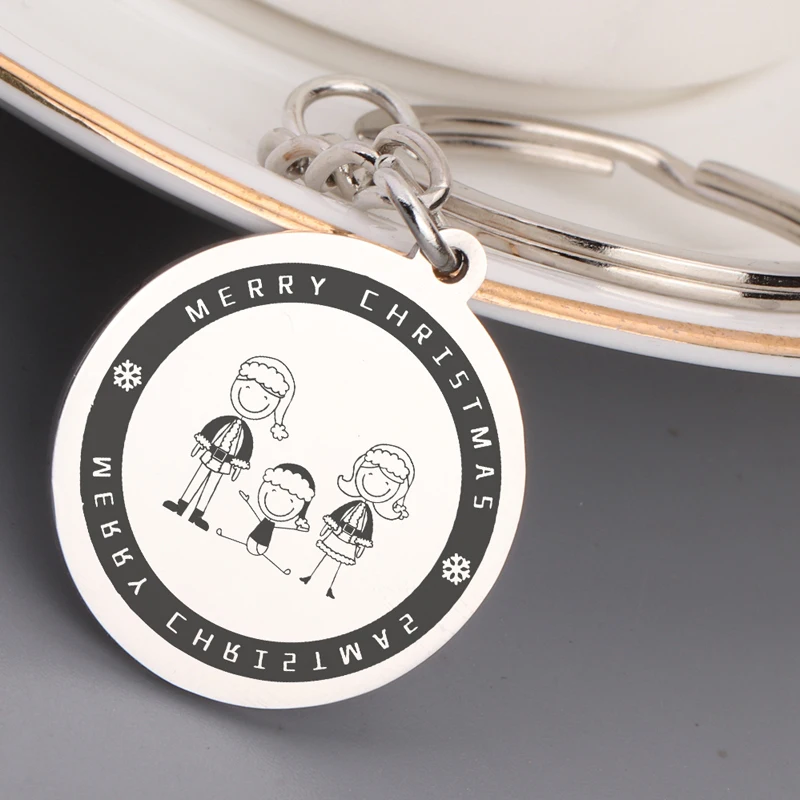 Рождество Семья мотаться Круглый Брелок для член лучший подарок на эксклюзивный