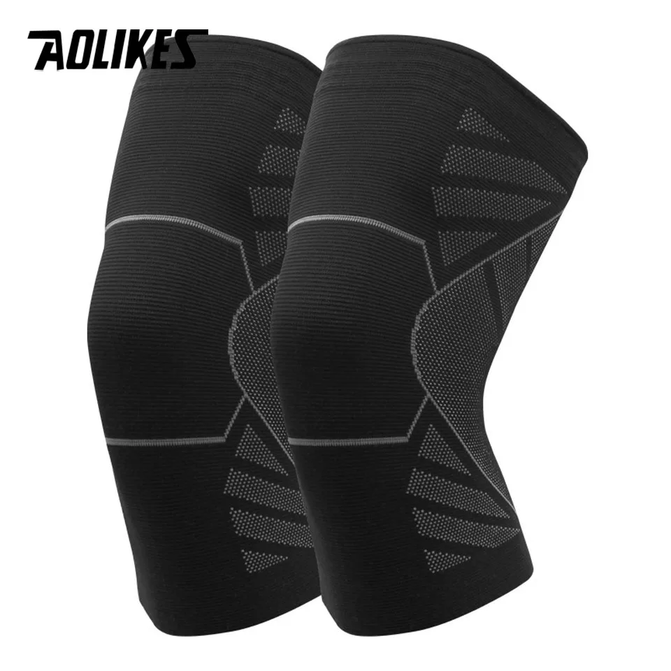 AOLIKES 1 пара нейлоновых эластичных спортивных наколенников дышащий