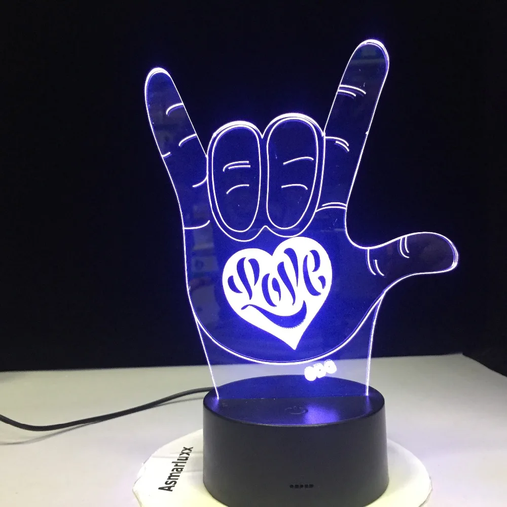 

I LOVE YOU Sweet Lover Heart Balloon 3D LED USB Lamp Romantic Decorative Colorful Night Light Girlfriend Mother's Day Deaf Gift