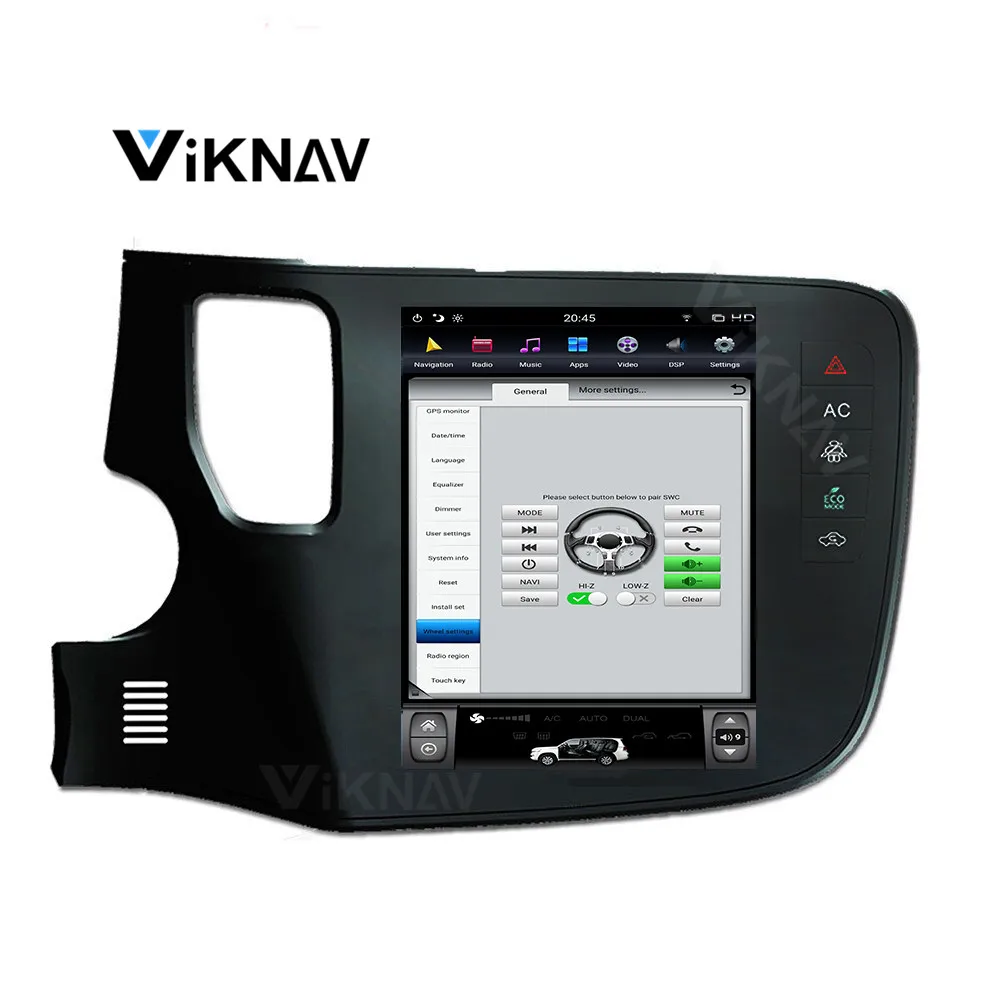 Система Android вертикальный экран автомобильный GPS-навигатор для Mitsubishi OUTLANDER 2016-2019