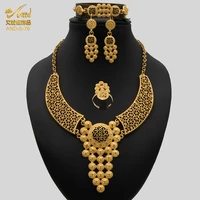 aniid jewelery sets arab necklace bridal gold plated jewellery gifts earring african woman wedding jewelry jewelries nigeria new