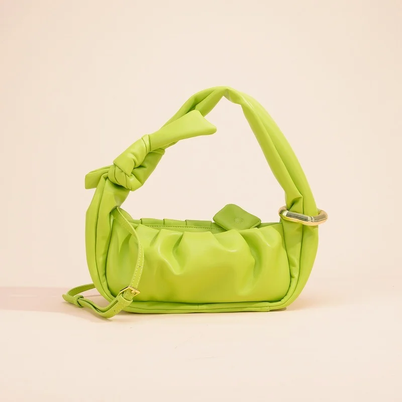 

Fashion Female Bag 2021 New Crossbody Shoulder Bag Soft Leather Niche Design Portable Fold Pillow Handbags Luxury Designer