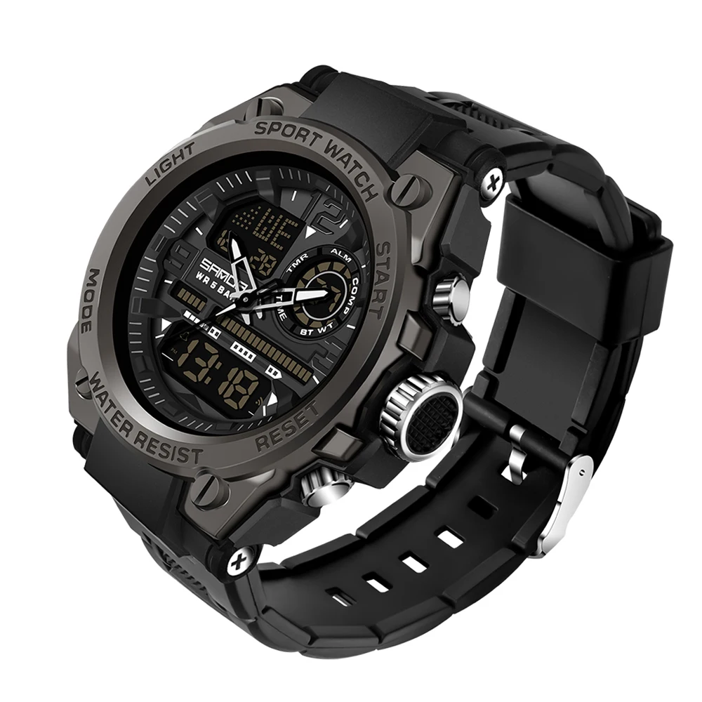 

SANDA 6024 Brand Men's Watches Waterproof Military Wristwatch Stopwatch Quartz Sport Watch for Men Clock Relogio Masculino