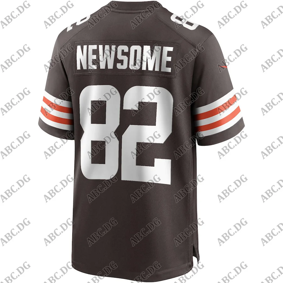 

Customized Stitch Men Women Kid Youth Cleveland Ozzie Newsome Brown Game Retired Player Jersey 4XL 5XL 6XL