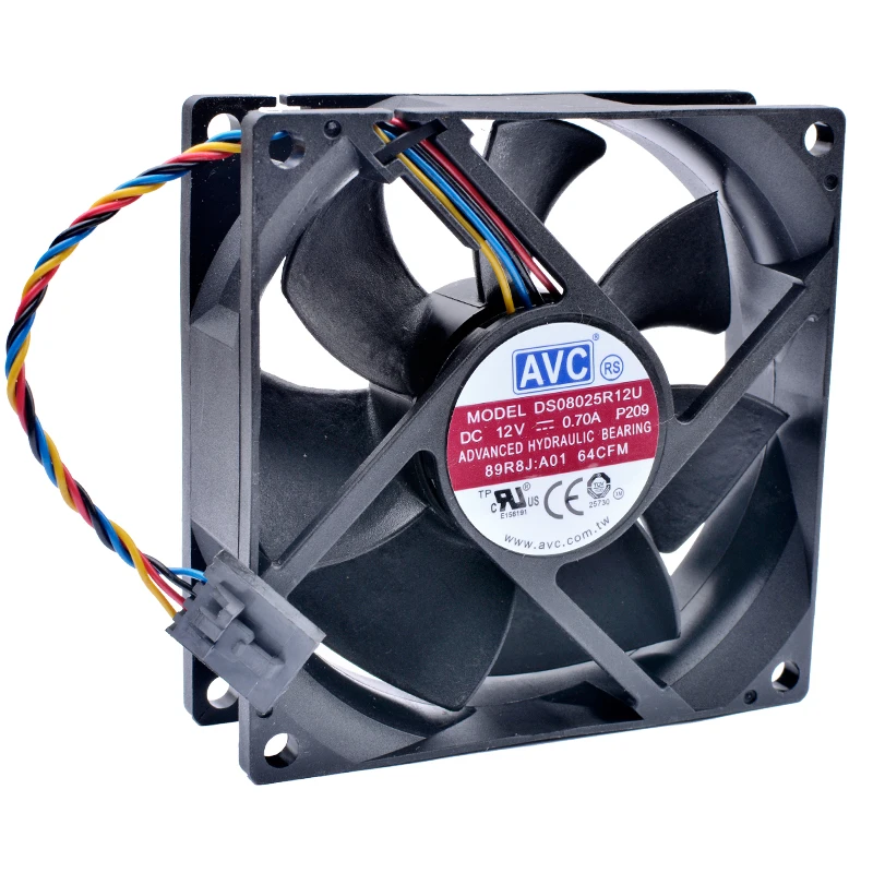 DS08025R12U 89R8J-A01 8 см 80x80x25 мм 80 вентилятор 8025 12 В 0 70 а 4-линейный Вентилятор охлаждения